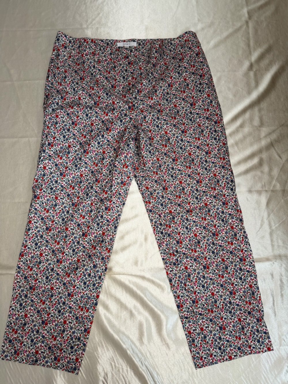 LOFT The Riviera Slim Floral Print Pants Size 14